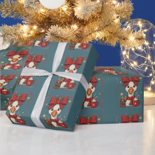 Cute Matching Christmas Goose Funny Family Ducks  Wrapping Paper