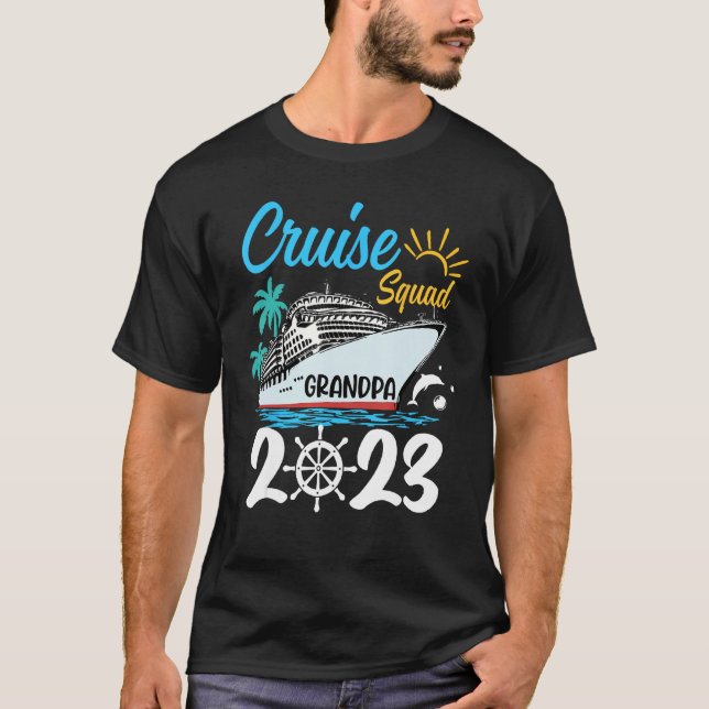 Cute Matching Family Cruise Squad 2023 Grandpa Cru T-Shirt (Front)