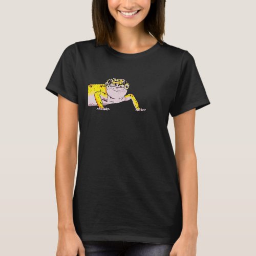 Cute Matching Leopard Gecko Design For Gecko Lover T_Shirt