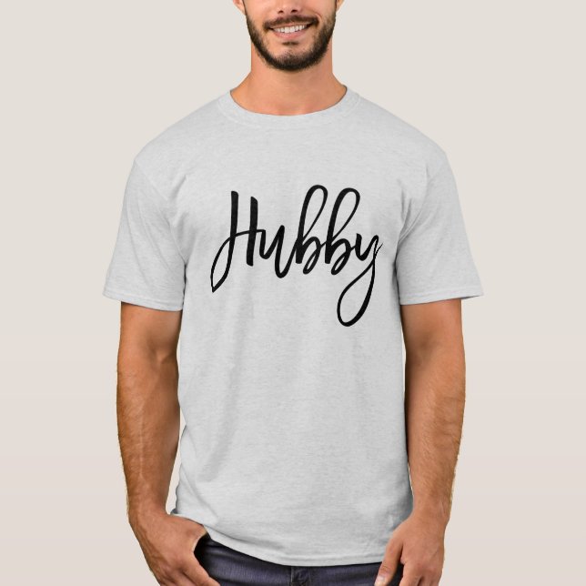 Cute Matching Wifey Hubby Anniversary T-Shirt (Front)