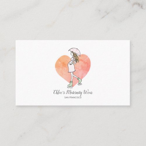 Cute Maternity Pregnancy Clothing Boutique Business Card