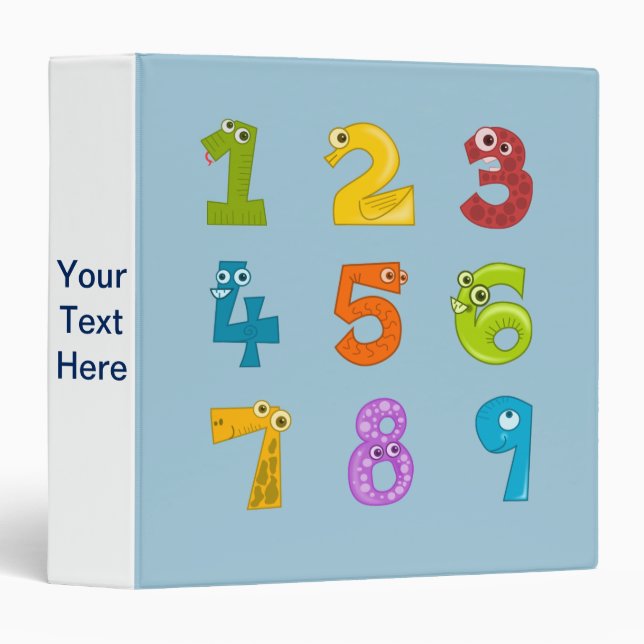 Cute math numbers binder (Front/Spine)
