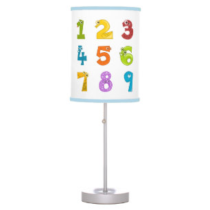 Cute math numbers table lamp