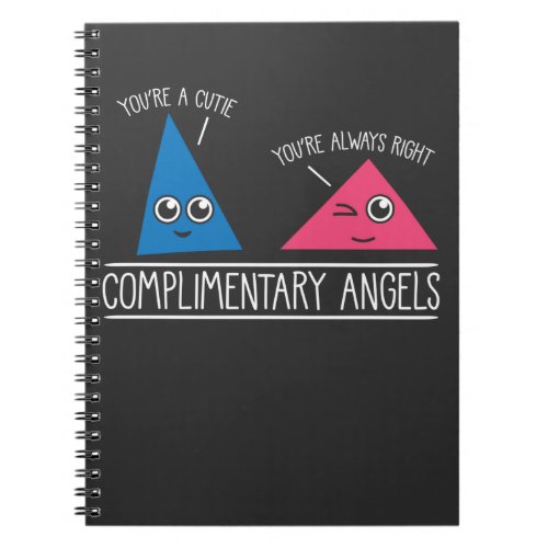 Cute Math Teacher Educators Complimentary Angels Notebook