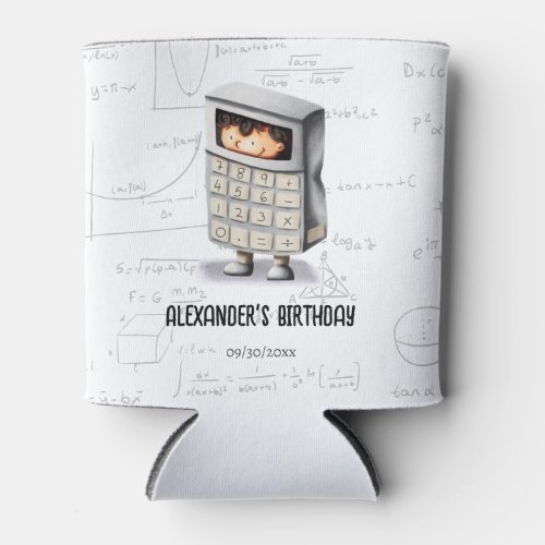 Cute Mathematic Equations Birthday Favor Can Cooler