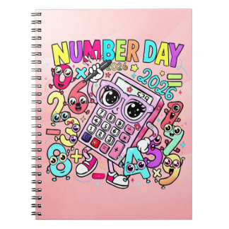 Cute Maths Number Day Notebook for Primary School