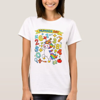 Cute Maths Numbers Learning Cartoon T Shirt KidsUK