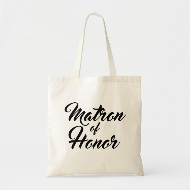 Cute Matron of Honor favor tote bag (Front)
