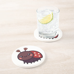 Cute May Beetle – Kawaii Forest Charm Coaster