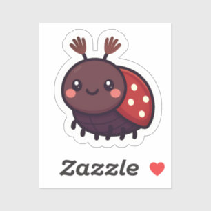 Cute May Beetle – Kawaii Forest Charm Sticker