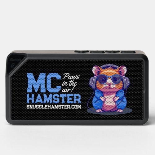 Cute MC Hamster  Snuggle Hamster Designs  Blue Bluetooth Speaker