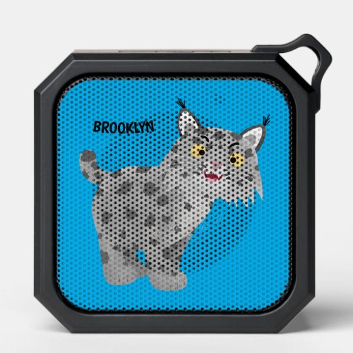Cute mean bobcat lynx cartoon  bluetooth speaker