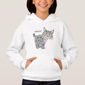 Cute mean bobcat lynx cartoon hoodie