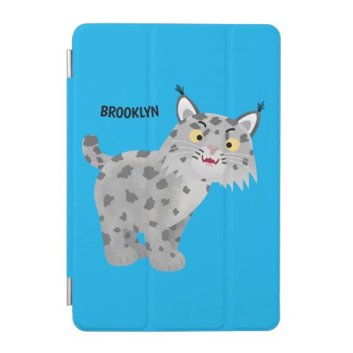 Cute mean bobcat lynx cartoon iPad mini cover