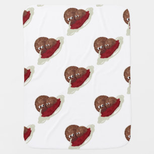 Cute Meatball Eating Spaghetti Swaddle Blanket