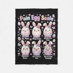 Cute Medical Bunny Egg Easter Nurse Pain Egg Scale Fleece Blanket