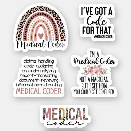 Cute Medical Coder Sticker Pack Medical Coding