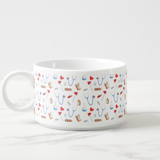 Cute Medical Equipment Tools Doctor Nurse Bowl (Right)