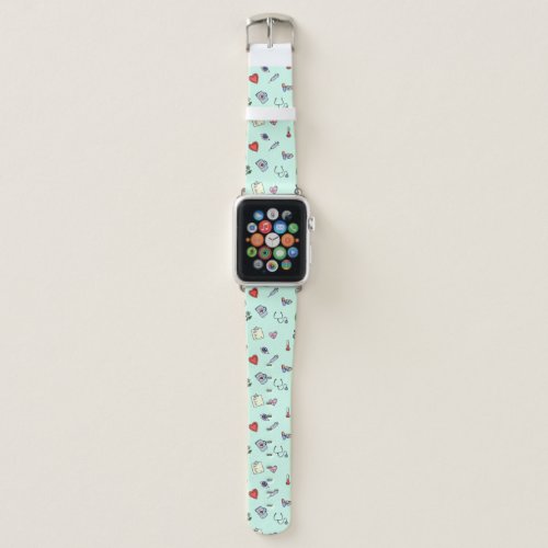 Cute Medical Icon Pattern Apple Watch Band