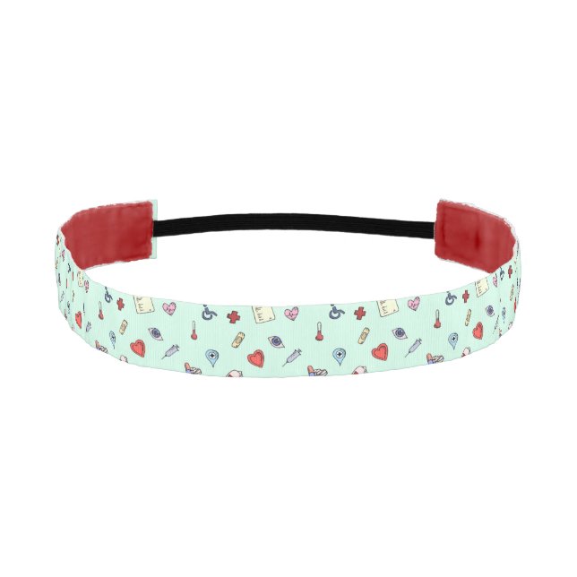 Cute Medical Icon Pattern Athletic Headband (Front)