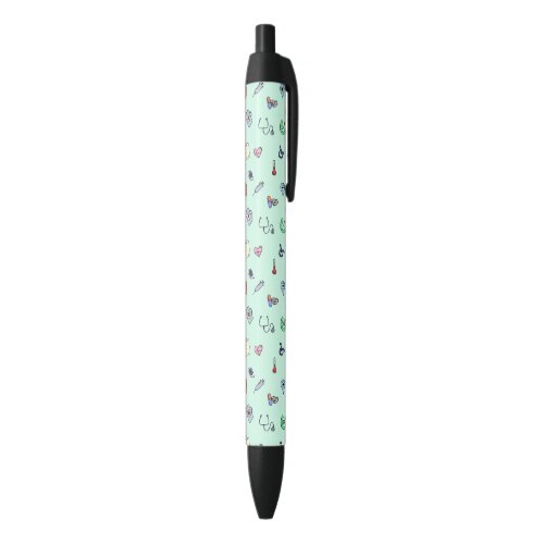 Cute Medical Icon Pattern Black Ink Pen