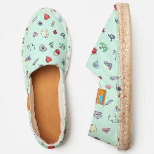 Cute Medical Icon Pattern Espadrilles