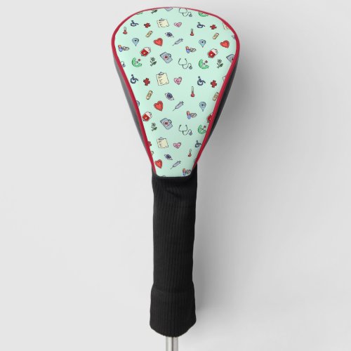 Cute Medical Icon Pattern Golf Head Cover