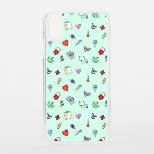 Cute Medical Icon Pattern iPhone XS Case