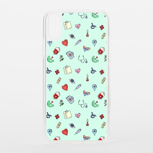 Cute Medical Icon Pattern Uncommon iPhone Case (Back)