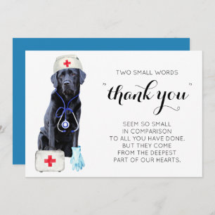Cute Medical Nursing Dog Thank You Nurses Week Holiday Card