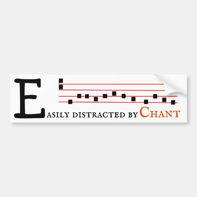 Cute Medieval Gregorian Chant Latin Mass  Bumper Sticker (Front)