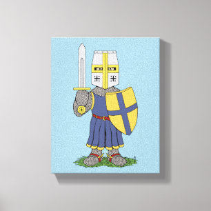 Cute Medieval Knight Canvas Print