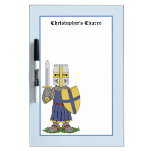 Cute Medieval Knight Dry Erase Board