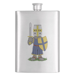 Cute Medieval Knight Flask
