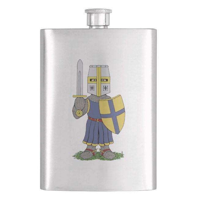 Cute Medieval Knight Flask (Front)