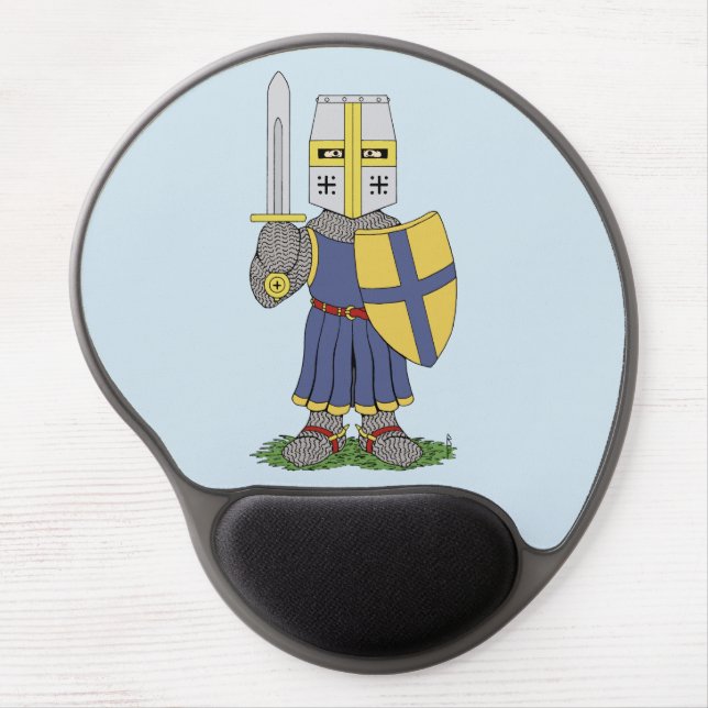 Cute Medieval Knight Gel Mouse Pad (Front)