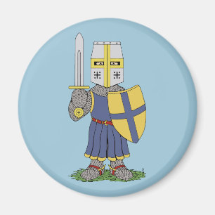 Cute Medieval Knight Magnet
