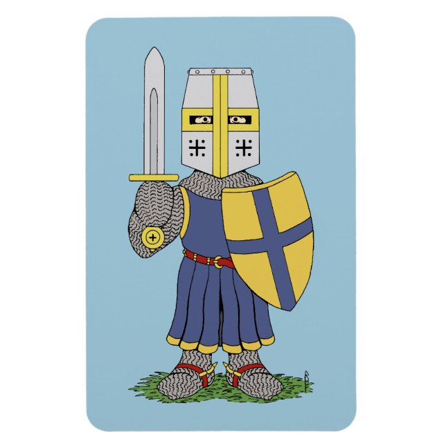 Cute Medieval Knight Magnet (Vertical)