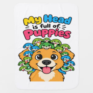 Cute Medusa Puppy Mythological Dog Funny Sports Ma Baby Blanket