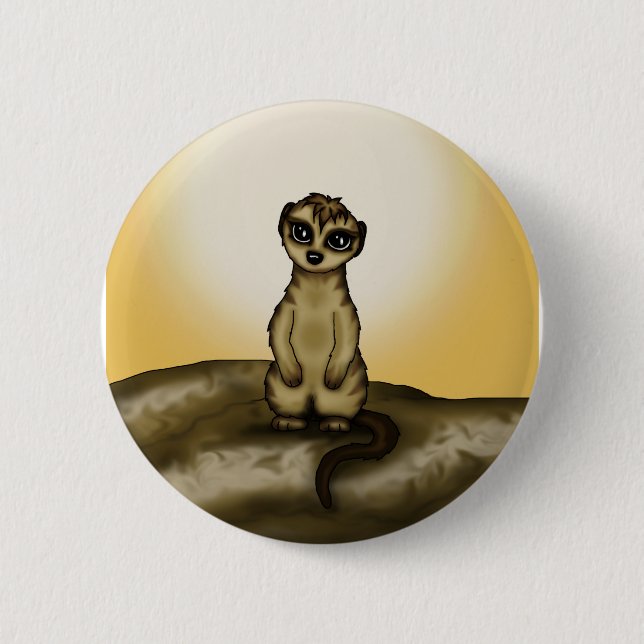 cute Meerkat Button (Front)