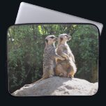 Cute Meerkat Couple on Rock Laptop Case<br><div class="desc">Cute pair of meerkats on top of a rock.</div>