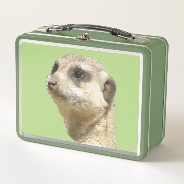 Cute Meerkat Customizable Lunchbox (Front)