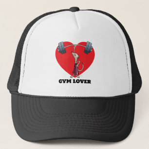 Cute Meerkat Gym Lover Funny Weightlifting Cartoon Trucker Hat