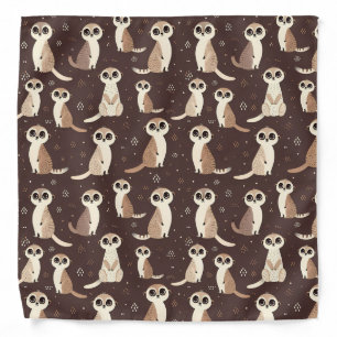 Cute Meerkat Pattern Bandana