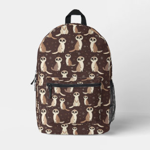 Cute Meerkat Pattern Printed Backpack