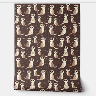 Cute Meerkat Pattern Wallpaper