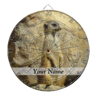 Cute meerkat photograph dart board