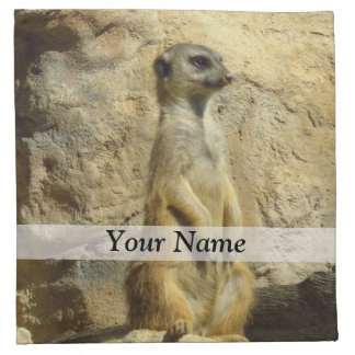 Cute meerkat photograph napkin