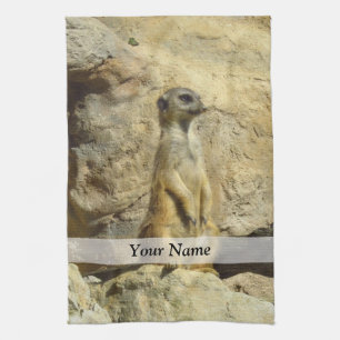 Cute meerkat photograph towel