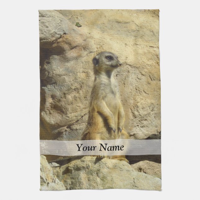 Cute meerkat photograph towel (Vertical)
